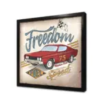 Vintage Retro Görsel | Kanvas Tablo | Cam Tablo | Mdf Tablo | A37033 - Görsel 3