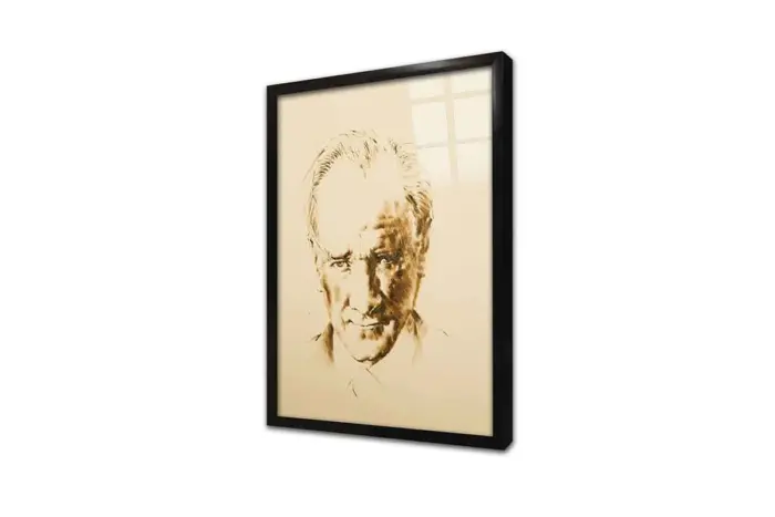 Mustafa Kemal Atatürkün Eskitilmiş | Kanvas Tablo | Cam Tablo | Mdf Tablo | B01010 - Görsel 3