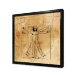 Vitruvius Adamı Leonarda Da Vinci | Kanvas Tablo | Cam Tablo | Mdf Tablo | B02524 - Görsel 3
