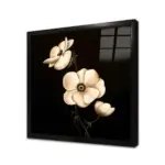 Siyah Beyaz Çiçek | Kanvas Tablo | Cam Tablo | Mdf Tablo | B03014 - Görsel 3