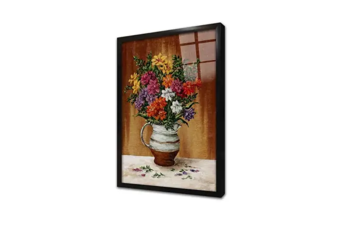 Vazoda Çiçekler | Kanvas Tablo | Cam Tablo | Mdf Tablo | B03159 - Görsel 3