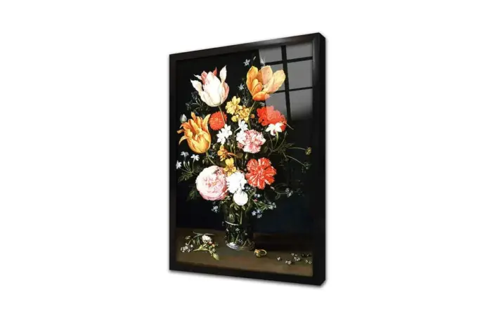 Vazoda Çiçekler | Kanvas Tablo | Cam Tablo | Mdf Tablo | B03358 - Görsel 3