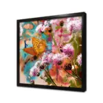 Çiçek Ve Kelebek | Kanvas Tablo | Cam Tablo | Mdf Tablo | B03414 - Görsel 3