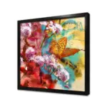 Çiçek Ve Kelebek | Kanvas Tablo | Cam Tablo | Mdf Tablo | B03415 - Görsel 3