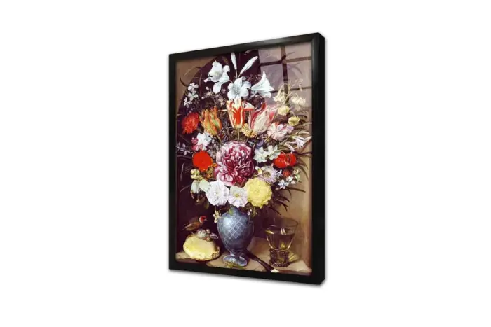 Vazoda Çiçekler | Kanvas Tablo | Cam Tablo | Mdf Tablo | B03436 - Görsel 3