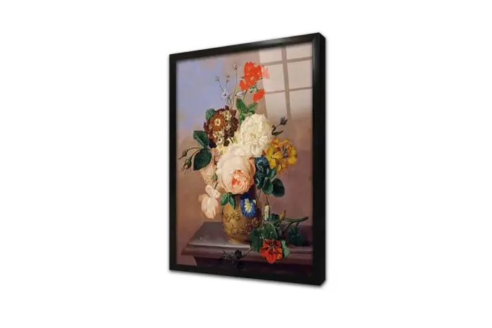 Vazoda Çiçekler | Kanvas Tablo | Cam Tablo | Mdf Tablo | B03443 - Görsel 3