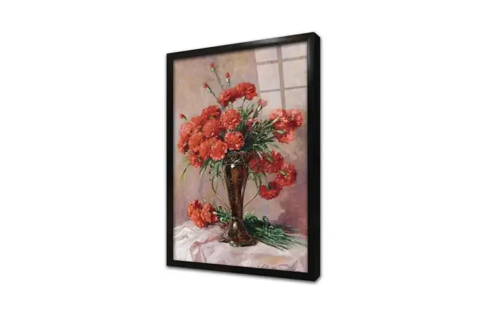 Vazoda Çiçekler | Kanvas Tablo | Cam Tablo | Mdf Tablo | B03463 - Görsel 3