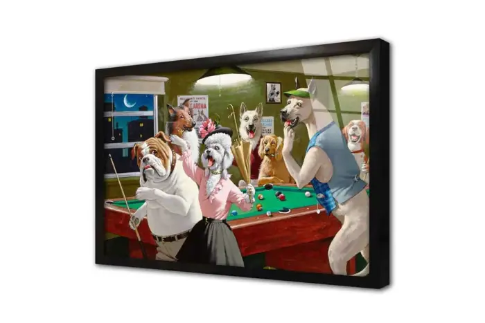 Bilardo Oynayan Köpekler | Kanvas Tablo | Cam Tablo | Mdf Tablo | B05307 - Görsel 3