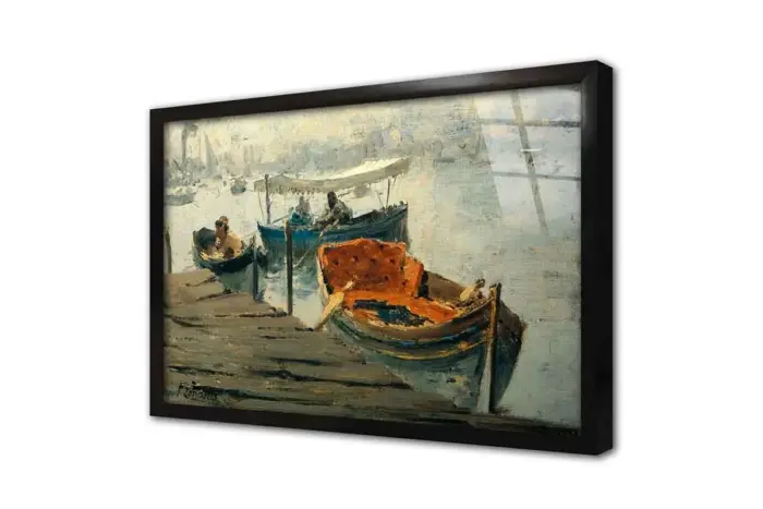 İskele Ve Sandal | Kanvas Tablo | Cam Tablo | Mdf Tablo | B08003 - Görsel 3