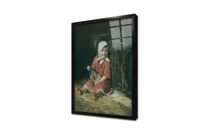 Oturan Kız Çocuğu | Kanvas Tablo | Cam Tablo | Mdf Tablo | B09011 - Görsel 3