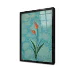 Laleler Ebru Çerçeveli Cam Tablo CB10092 60x90 cm