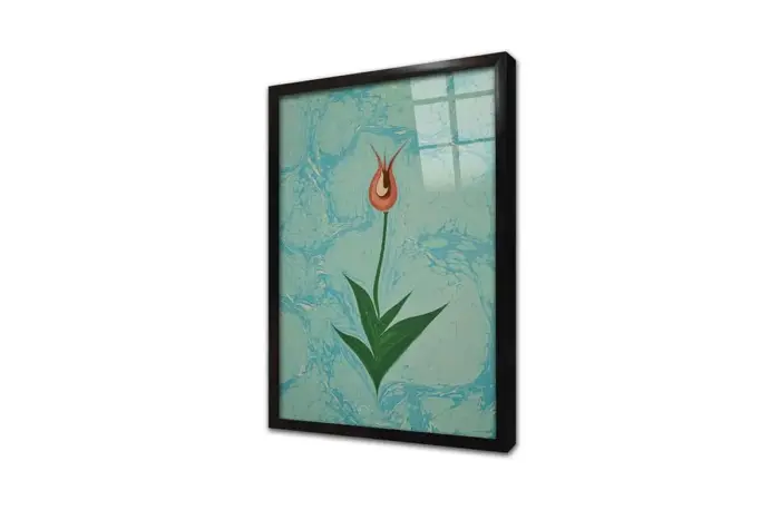 Sarı Lale Ebru | Kanvas Tablo | Cam Tablo | Mdf Tablo | B10096 - Görsel 3
