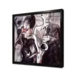 Saksafoncu Ve Kadın | Kanvas Tablo | Cam Tablo | Mdf Tablo | B11012 - Görsel 3