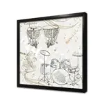 Davul Ve Bateri | Kanvas Tablo | Cam Tablo | Mdf Tablo | B11019 - Görsel 3