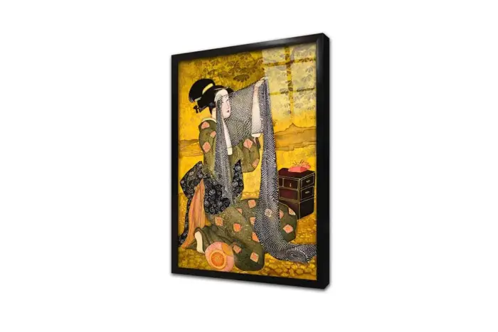 Japon Kadın | Kanvas Tablo | Cam Tablo | Mdf Tablo | B12032 - Görsel 3