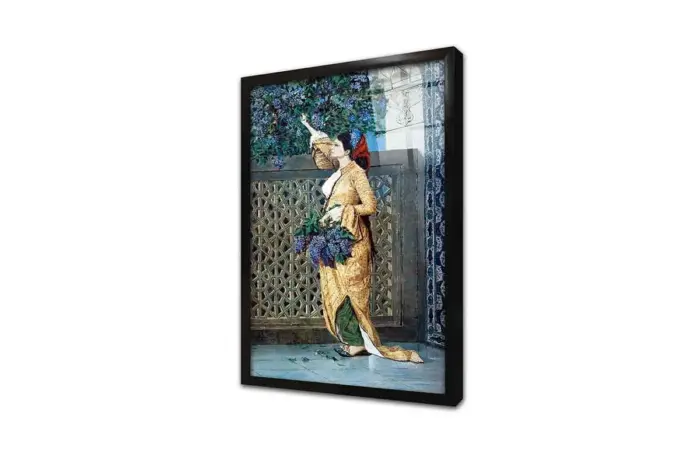 Leylak Toplayan Kız | Kanvas Tablo | Cam Tablo | Mdf Tablo | B13057 - Görsel 3
