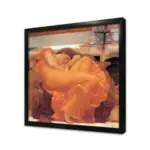 Turuncu Elbiseli Kadın | Kanvas Tablo | Cam Tablo | Mdf Tablo | B13158 - Görsel 3