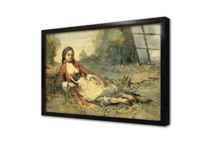 Oturan Kadın | Kanvas Tablo | Cam Tablo | Mdf Tablo | B13398 - Görsel 3