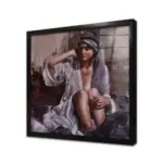 Oturan Kadın | Kanvas Tablo | Cam Tablo | Mdf Tablo | B13412 - Görsel 3