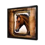 Duvarda Asılı Olan At | Kanvas Tablo | Cam Tablo | Mdf Tablo | B15029 - Görsel 3
