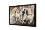 Koşan Beyaz Atlar | Kanvas Tablo | Cam Tablo | Mdf Tablo | B15034 - Görsel 3