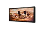 Koşan Bir Grup Kahverengi At | Kanvas Tablo | Cam Tablo | Mdf Tablo | B15038 - Görsel 3