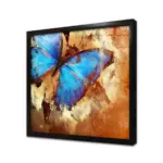 Mavi Kanatlı Kelebek | Kanvas Tablo | Cam Tablo | Mdf Tablo | B15098 - Görsel 3