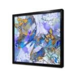 Mavi Fonda Kelebek Görselleri | Kanvas Tablo | Cam Tablo | Mdf Tablo | B15100 - Görsel 3