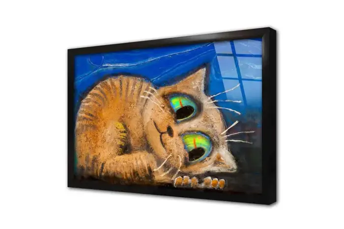 Sevimli Kedi | Kanvas Tablo | Cam Tablo | Mdf Tablo | B15118 - Görsel 3