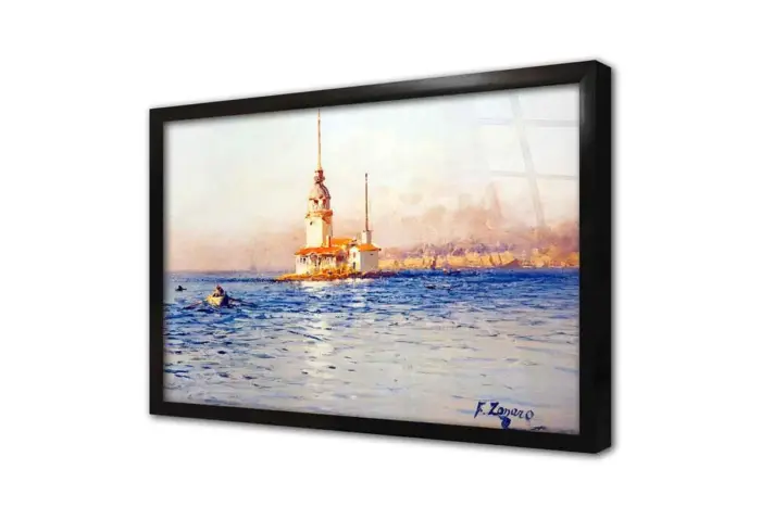 Kız Kulesi Fausto Zonaro | Kanvas Tablo | Cam Tablo | Mdf Tablo | B16093 - Görsel 3