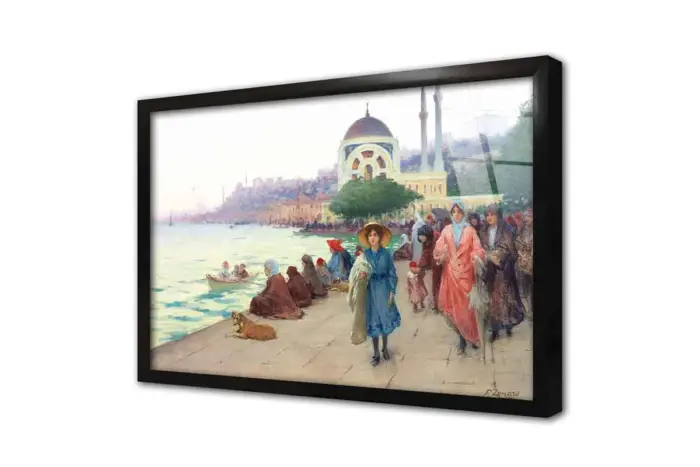 Dolmabahçede Gezinti Fausto Zonaro | Kanvas Tablo | Cam Tablo | Mdf Tablo | B16114 - Görsel 3