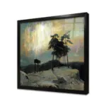 Yüksek Dağ Yamacında Ağaç | Kanvas Tablo | Cam Tablo | Mdf Tablo | B17102 - Görsel 3