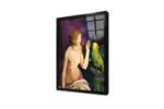 Nude Girl And Parrot | Kanvas Tablo | Cam Tablo | Mdf Tablo | B19076 - Görsel 3