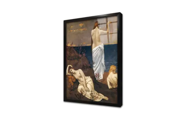 Young Women On The Seashore | Kanvas Tablo | Cam Tablo | Mdf Tablo | B19081 - Görsel 3