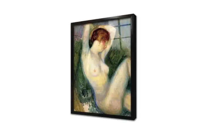 Nude İn Green Chair | Kanvas Tablo | Cam Tablo | Mdf Tablo | B19087 - Görsel 3