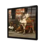 Kahire Bir Cadde Üzerinde Ki Develer | Kanvas Tablo | Cam Tablo | Mdf Tablo | B21281 - Görsel 3