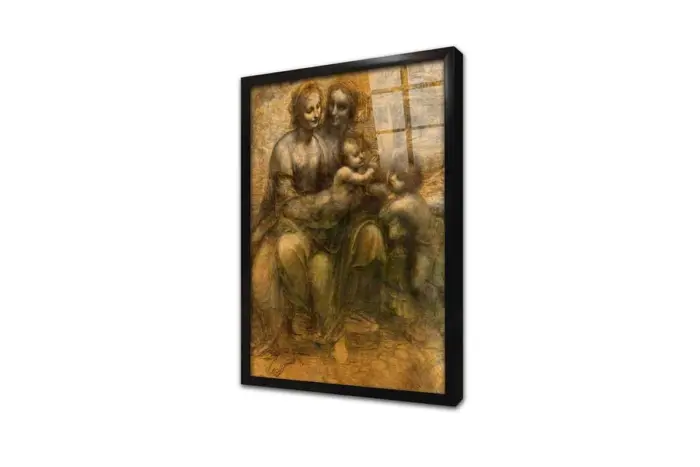 Meryem Ana Çocuk İsa Eskiz L Da Vinci | Kanvas Tablo | Cam Tablo | Mdf Tablo | B22048 - Görsel 3