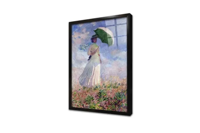 Woman With A Parasol Facing Left | Kanvas Tablo | Cam Tablo | Mdf Tablo | B22094 - Görsel 3