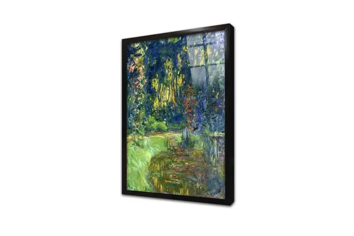 Nilüferler Bir Pond Üzerinde Köprü | Kanvas Tablo | Cam Tablo | Mdf Tablo | B22115 - Görsel 3