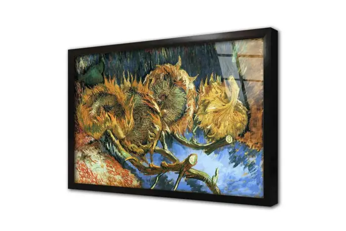 Still Life With Four Sunflowers | Kanvas Tablo | Cam Tablo | Mdf Tablo | B22508 - Görsel 3