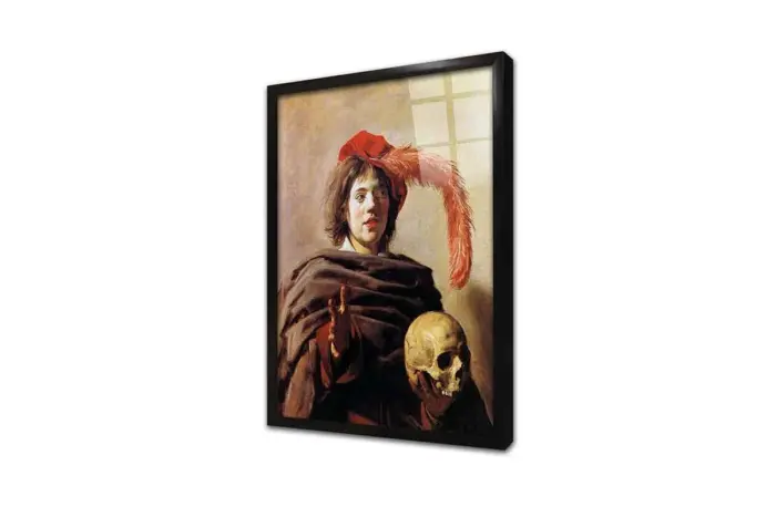 Young Man Holding A Skull | Kanvas Tablo | Cam Tablo | Mdf Tablo | B22526 - Görsel 3
