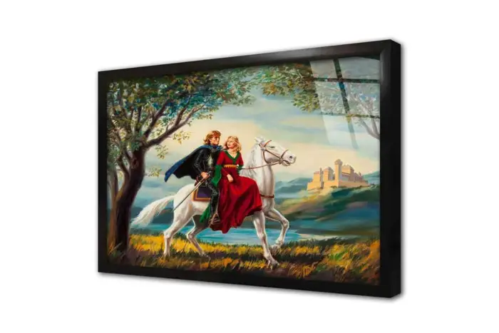 At Üstünde Aşıklar | Kanvas Tablo | Cam Tablo | Mdf Tablo | B22574 - Görsel 3