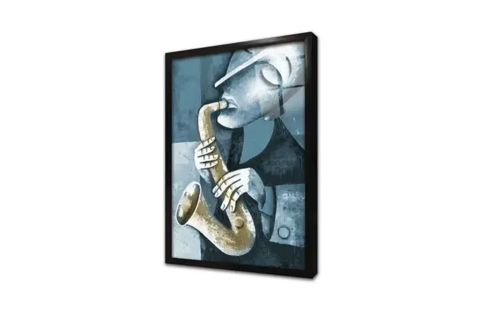 Saksafon Çalan Adam | Kanvas Tablo | Cam Tablo | Mdf Tablo | B22614 - Görsel 3