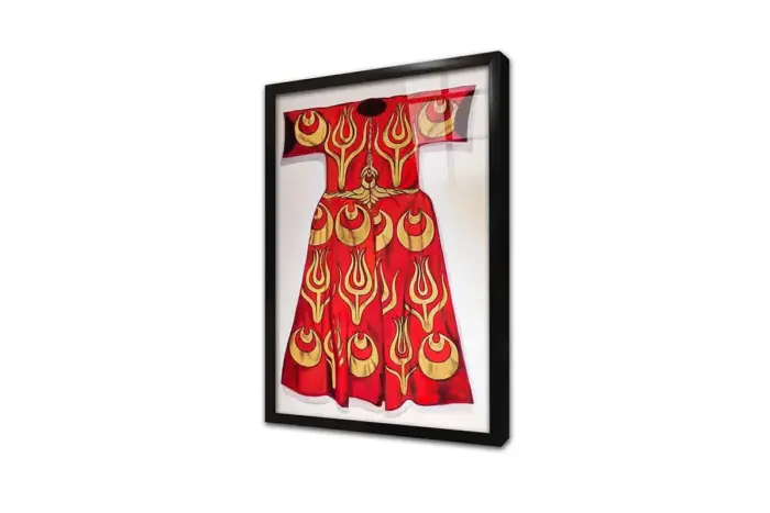 Kırmızı Sarı Kaftan | Kanvas Tablo | Cam Tablo | Mdf Tablo | B30001 - Görsel 3