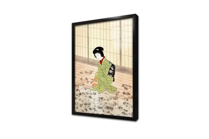 Oturan Japon Kadın | Kanvas Tablo | Cam Tablo | Mdf Tablo | B31001 - Görsel 3