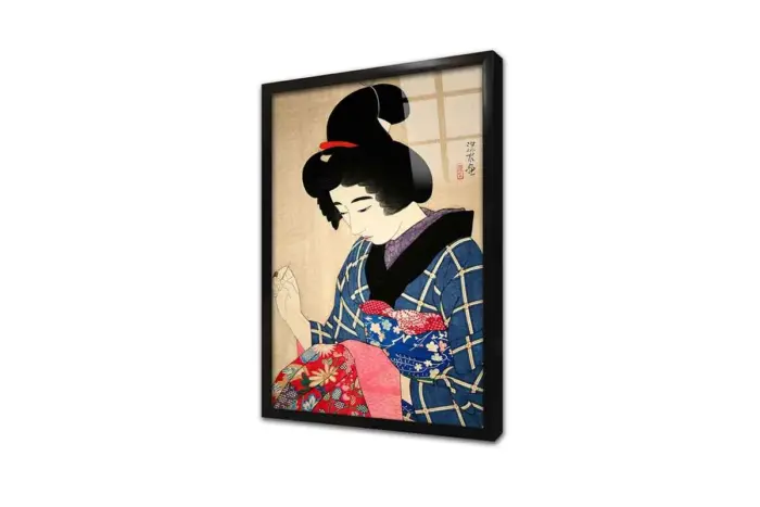 Japon Kadın | Kanvas Tablo | Cam Tablo | Mdf Tablo | B31005 - Görsel 3