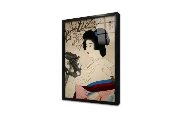 Japon Kadın | Kanvas Tablo | Cam Tablo | Mdf Tablo | B31008 - Görsel 3
