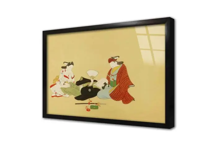 Masaj Yapan Kızlar Japon Sanatı | Kanvas Tablo | Cam Tablo | Mdf Tablo | B31037 - Görsel 3