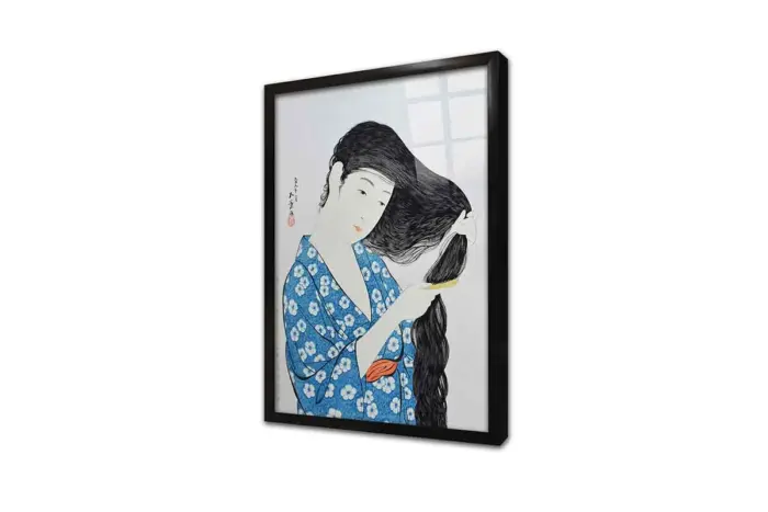 Japon Kadın | Kanvas Tablo | Cam Tablo | Mdf Tablo | B31046 - Görsel 3