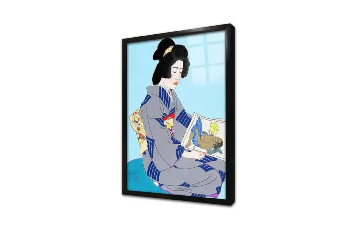 Japon Kadın | Kanvas Tablo | Cam Tablo | Mdf Tablo | B31068 - Görsel 3